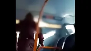 flashing my black hard cock on bus