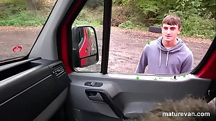 cougars fuck lonely hitchhiker while giving him a ride