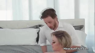 tit fucking amateur milf during massage session