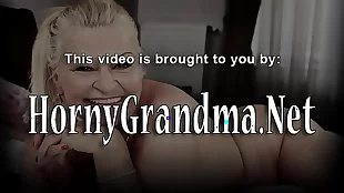 huge fat granny spits cum